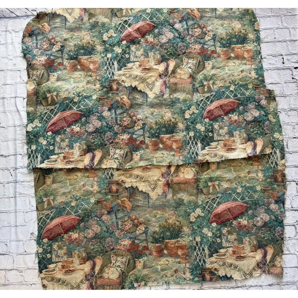 Vintage Romantic Scene French Country Tapestry Woven 26